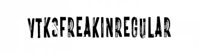 VTKS FREAKIN Regular  Frei Schriftart Herunterladen