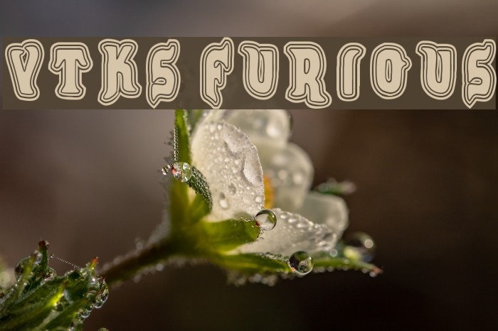 VTKS FURIOUS Font examples