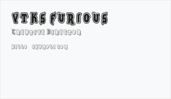 VTKS FURIOUS Business Card
