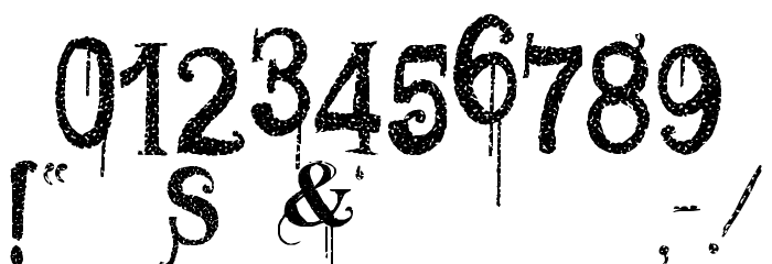 VTKS GENERAL USE Font OTHER CHARS