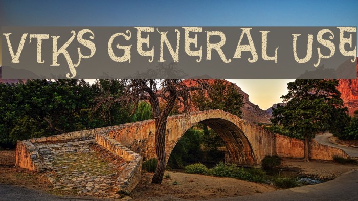 VTKS GENERAL USE Font examples