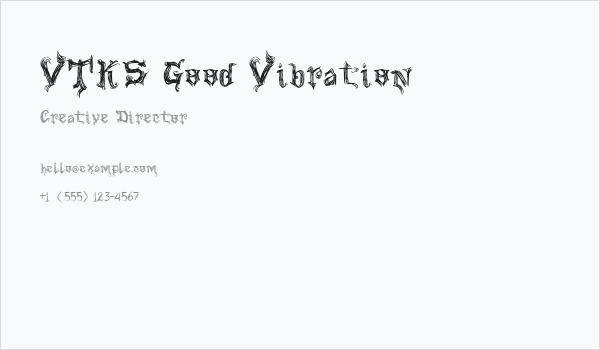 VTKS Good Vibration Business Card