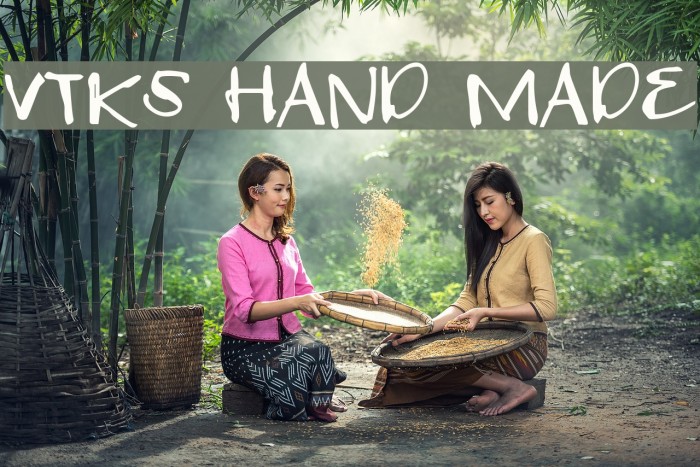 VTKS HAND MADE Font examples