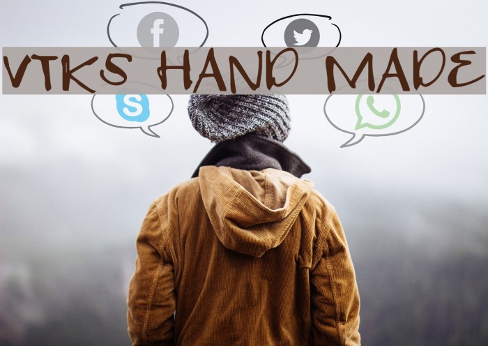 VTKS HAND MADE Font examples