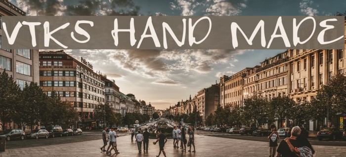 VTKS HAND MADE Font examples