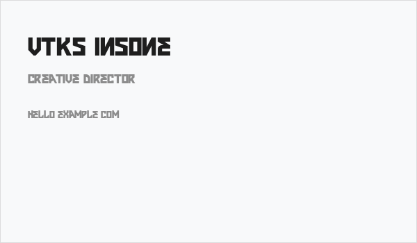 VTKS INSONE Business Card