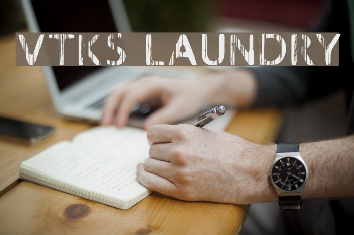 VTKS LAUNDRY Font examples
