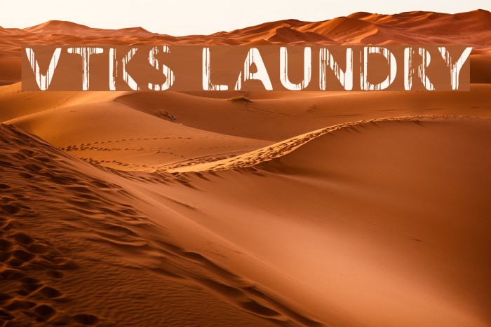 VTKS LAUNDRY Font examples