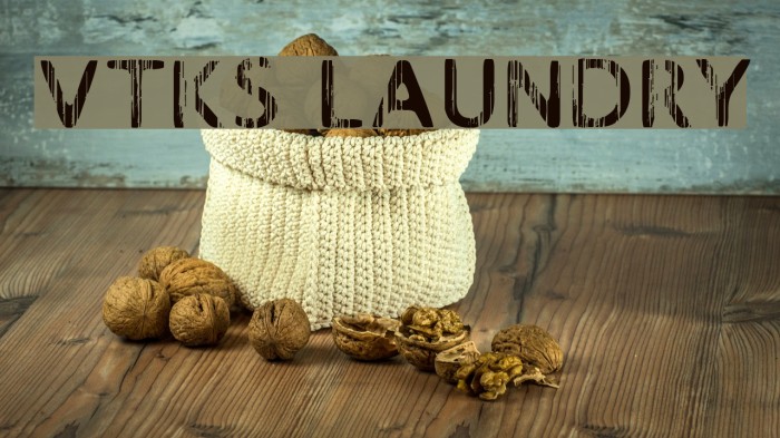 VTKS LAUNDRY Font examples