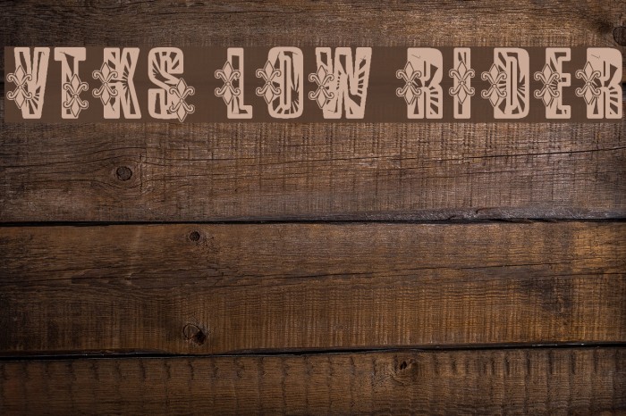 VTKS Low Rider Font examples