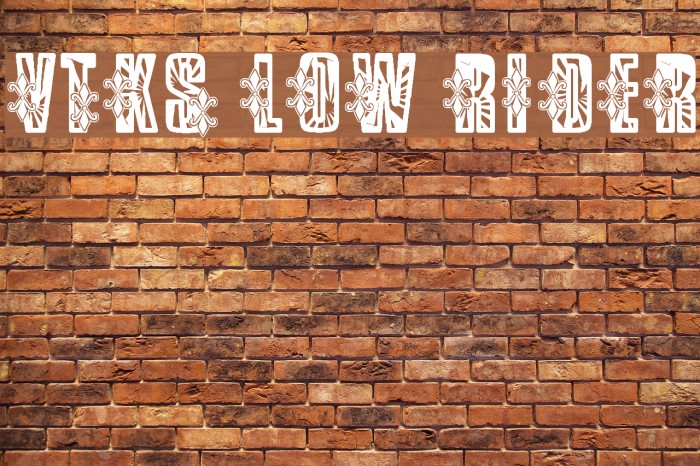 VTKS Low Rider Font examples