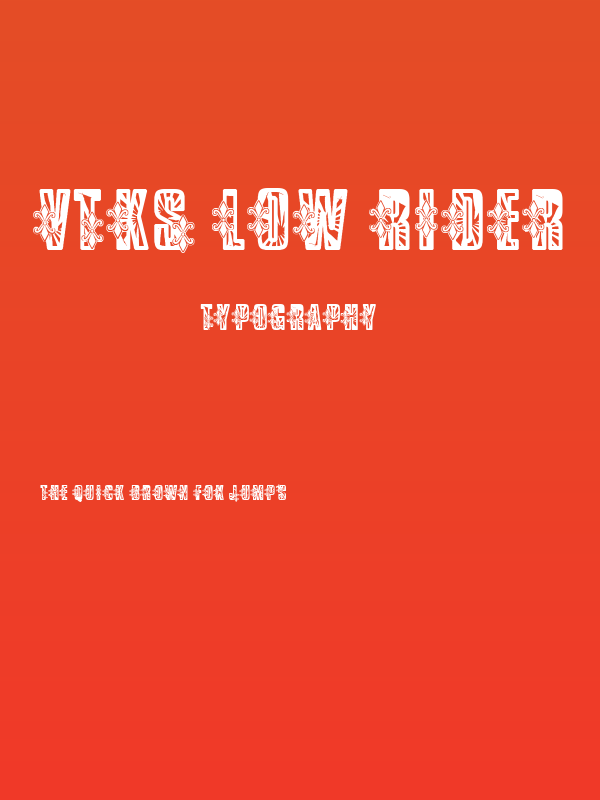 VTKS Low Rider Poster