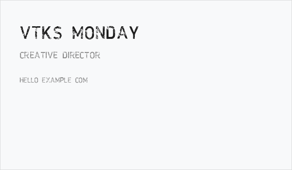 VTKS MONDAY Business Card