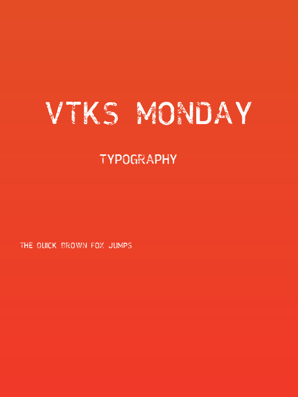 VTKS MONDAY Poster