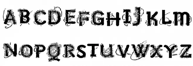 VTKS NO SIGNAL Schriftart Groß