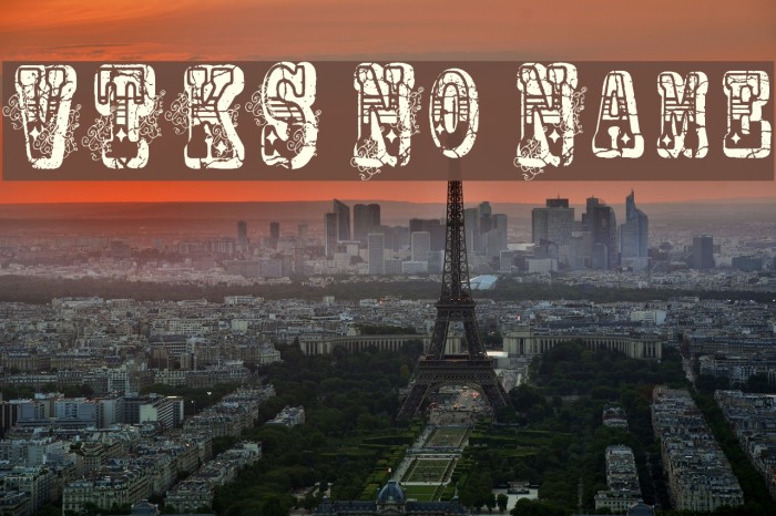 VTKS No Name Font examples