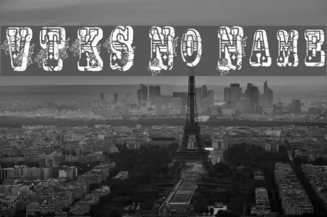 VTKS No Name Schriftart examples