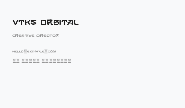 VTKS ORBITAL Business Card