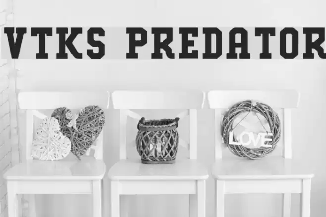VTKS PREDATOR Font examples