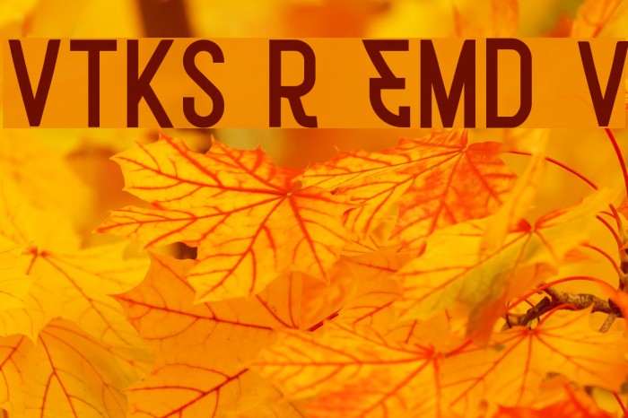 VTKS R78 EMD v2 Font examples