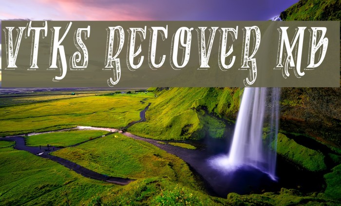 VTKS RECOVER MB 1 Font examples