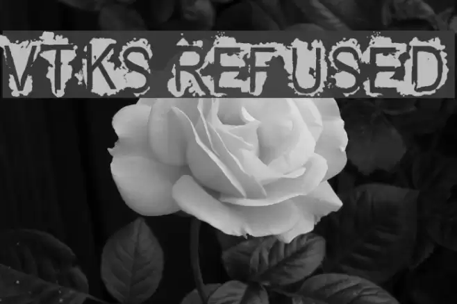 VTKS REFUSED Font examples