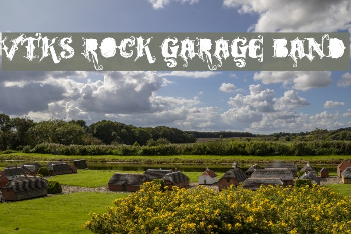 VTKS ROCK GARAGE BAND Font examples