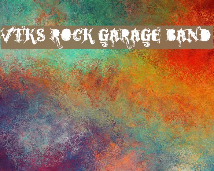 VTKS ROCK GARAGE BAND Font examples