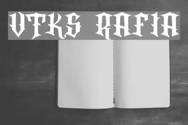 VTKS Rafia Font examples