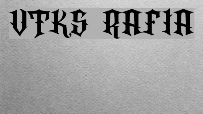 VTKS Rafia Font examples