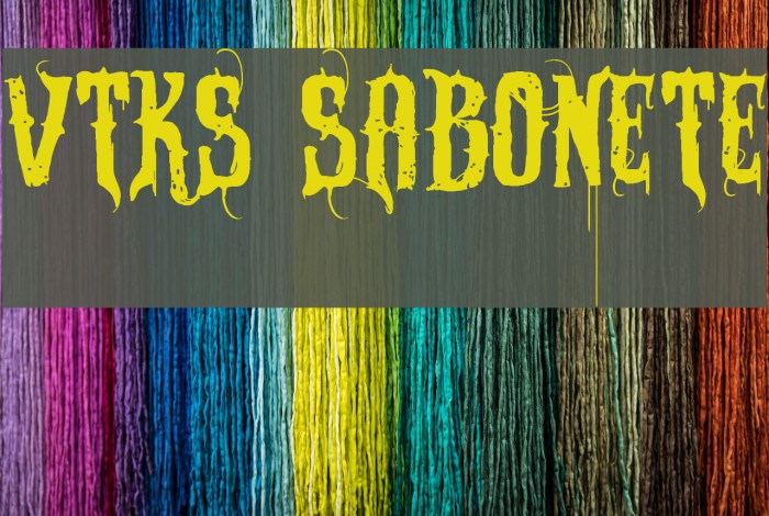 VTKS SABONETE Font examples