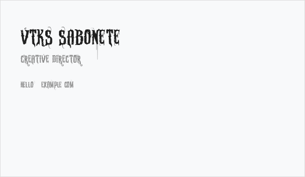 VTKS SABONETE Business Card