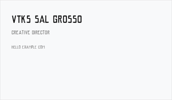 VTKS SAL GROSSO Business Card