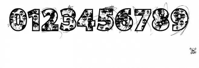 VTKS SKULLS フォント その他の文字