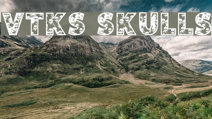 VTKS SKULLS Font examples