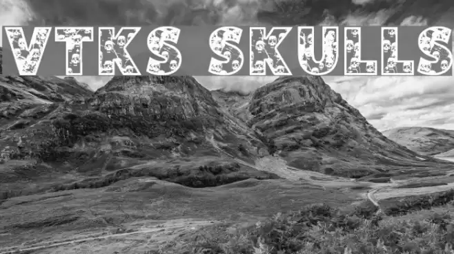 VTKS SKULLS フォント examples