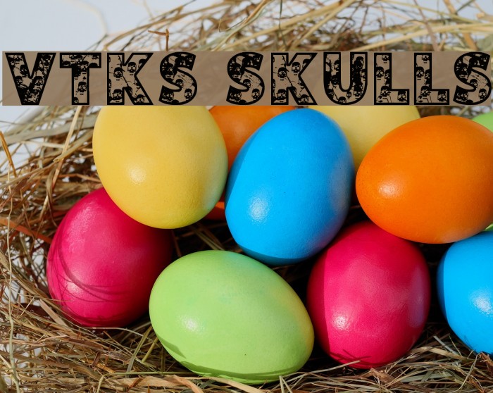 VTKS SKULLS Font examples