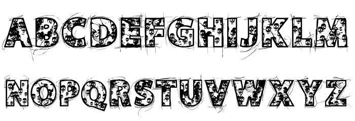 VTKS SKULLS Font LOWERCASE