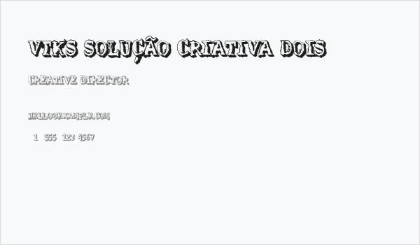 VTKS SOLUÇÃO CRIATIVA DOIS Business Card