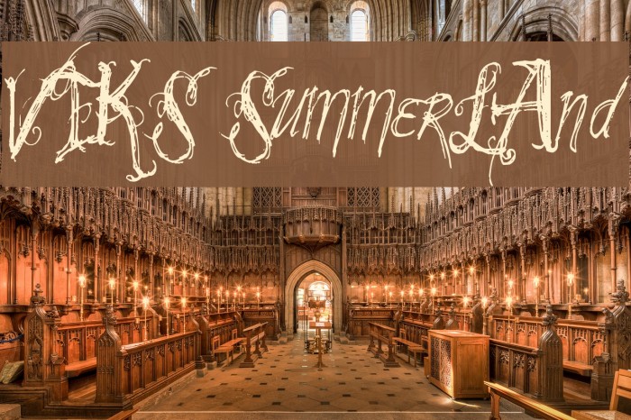 VTKS SummerLAnd Schriftart examples