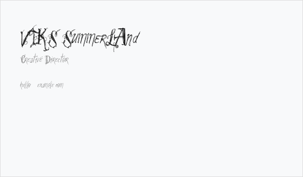 VTKS SummerLAnd Business Card