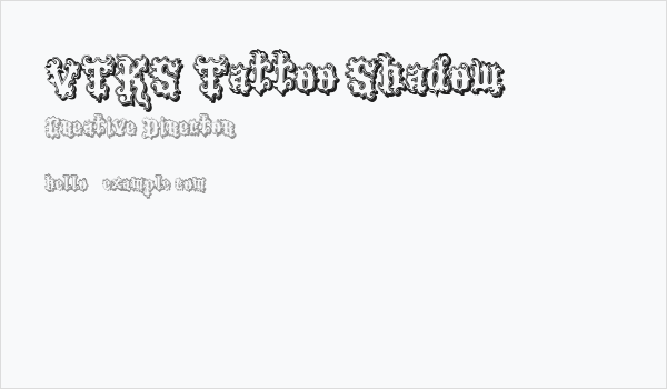 VTKS Tattoo Shadow Business Card