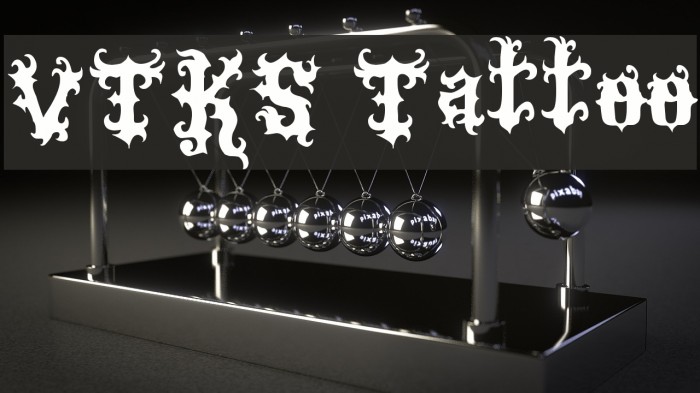 VTKS Tattoo Font examples
