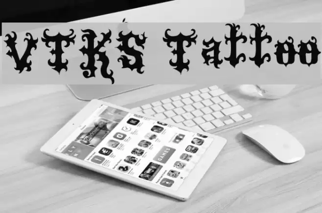 VTKS Tattoo Font examples