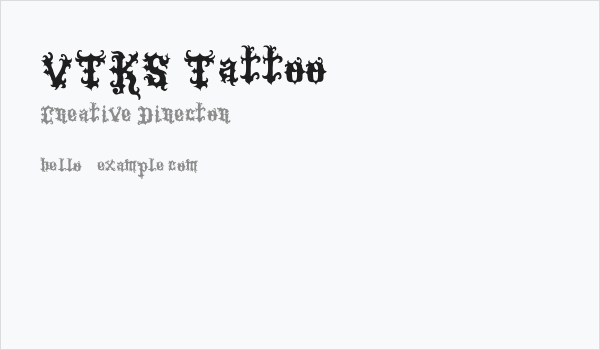 VTKS Tattoo Business Card