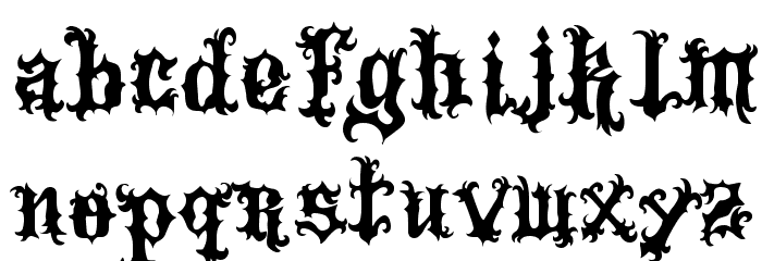 VTKS Tattoo Font LOWERCASE