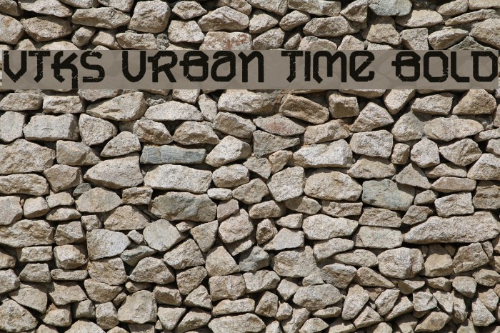 VTKS URBAN TIME bold Font examples