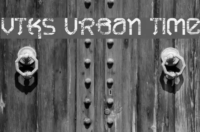 VTKS URBAN TIME Font examples