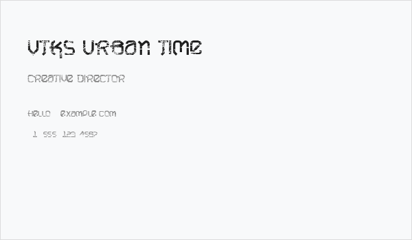 VTKS URBAN TIME Business Card