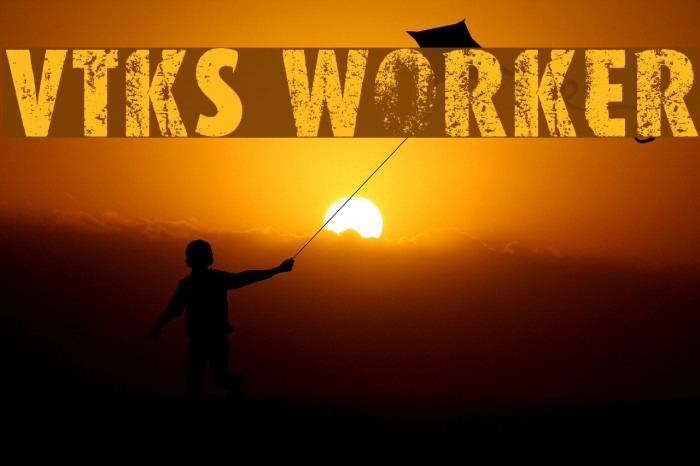 VTKS WORKER Font examples